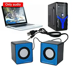 Haut Parleur Baffle CAPSYS SP210 AUX Jack 3.5mm USB pour PC LAPTOP Smartphone