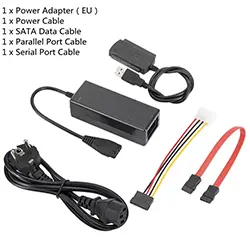 Adaptateur Convertisseur 3 en 1 USB 2.0 to SATA IDE avec Alimentation pour disque dur 3.5 2.5 et Graveur DVD