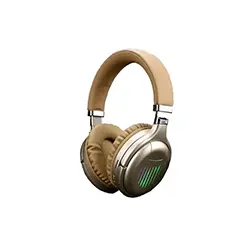 Casque Sans-fil Bluetooth 5.0 MOXOM MX-WL14 Pliable avec Microphone Micro SD AUX FM - Gold