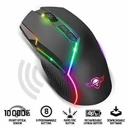 Souris Gaming sans-fil Rechargeable 400mAh Spirit Of Gamer XPERT-M200 RGB 10000dpi 8 Boutons Programmables