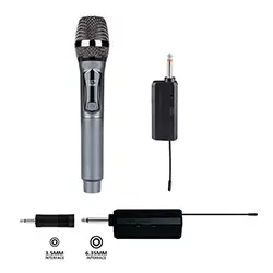 Microphone professionnel Studio sans-fil à condensateur Rechargeable TTD-M10/ZH-18M - Gris