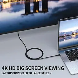 Câble adaptateur USB-C type-c vers HDMI 4K 30hz 2m compatible Thunderbolt 3