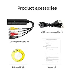 Adaptateur convertisseur USB 2.0 Pro Easycap pour vidéo TV DVD VHS pour PC, caméra de vidéo surveillance
