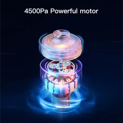 Aspirateur à main Sans-Fil Portable 60W 4500pa Rechargeable 2000mah YESIDO VC03 pour Maison, PC, Voiture