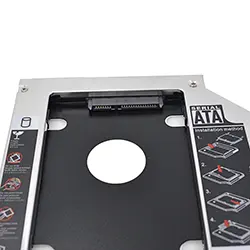 Rack Adaptateur Caddy 9.5mm 12.7mm Pour 2eme Disque Dur Laptop Sata 2.5" En Aluminium