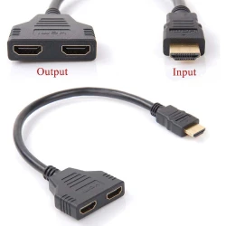 Splitter Répartiteur HDMI mâle vers double HDMI Femelle 1080P 30cm
