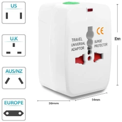 Prise Adaptateur Universel de Voyage EU UK US AU
