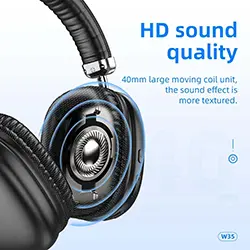 Casque sans-fil Bluetooth 5.3 AUX Micro SD HOCO W35 40h