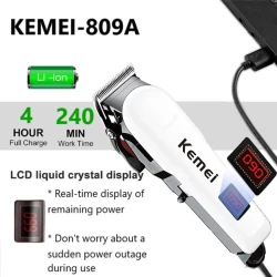 Kemei KM-809A Tondeuse à cheveux Rechargeable sans fil 240min