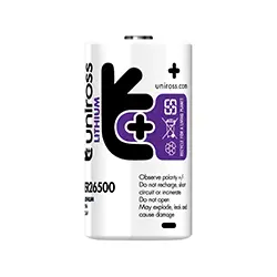 Pile rechargeable lithium ER 26500 UNIROSS 9000mAh 3,6V UER26500