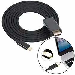 Câble USB-C Type-C to vers HDMI 4K Thunderbolt 3 1.8m pour ordinateur portable, PS4, HDTV