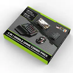 Ensemble Gaming 4 en 1 avec clavier et souris, convertisseur Bluetooth pour jeux mobiles Android et IOS