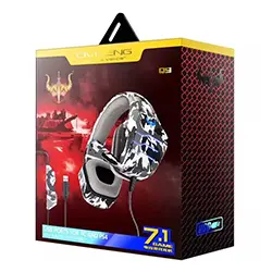 Casque Gaming USB 7.1 Ovleng Q9 E-sports avec Microphone pour PC, Laptop, PS4 - ARMY GREY