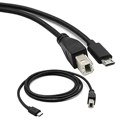 Câble imprimante Micro USB vers USB type-B (USB-B) 1.5m OTG pour imprimante, scanner, Smartphone, Android