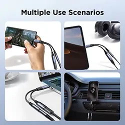 Adaptateur Convertisseur 2 en 1 Type-c vers Audio AUX 3.5mm Jack + Charge type-c Joyroom SY-C02