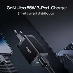 Chargeur GaN Ultra Fast USB type-c PD 65W QC4.0 Joyroom JR-TCG01 + Cable Type-c PD 100W 1.2m