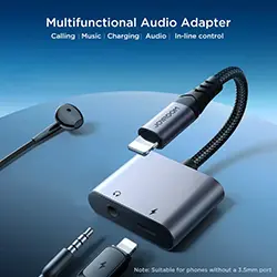 Adaptateur Audio 2 en 1 lightning vers AUX Jack 3.5mm et lightning Joyroom SY-L01