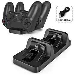 Double chargeur DOBE Station de charge pour manette PS4 USB