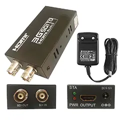 Adaptateur convertisseur signal 3G-SDI SD-SDI HD-SDI vers HDMI + SDI avec alimentation