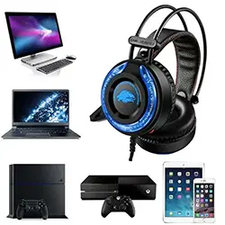 Casque Gaming filaire AUX Jack 3.5mm A5 RGB avec Microphone pour PC Smartphone