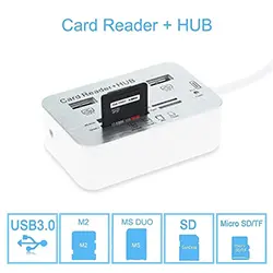 HUB USB 3.0 vers 3 * USB 3.0 + Lecteur carte SD + Micro SD + T-Flash + M2