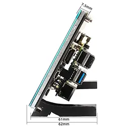 Ecran tactile 7 pouces IPS 1024 x 600 HD avec Haut parleur + Support compatible Raspberry Pi 4/5
