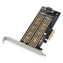 Carte d'extension PCI express PCI-E 3.0 X4 vers double Slots M.2 NVME + NGFF M key & B 2230-2280