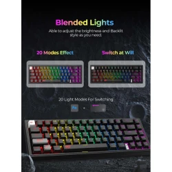 HAVIT KB874L RGB Clavier Gaming Mécanique rétroéclairé Type-c