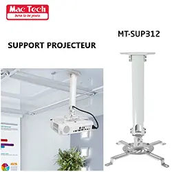 Support Plafond DATASHOW Videoprojecteur projecteur universel ajustable 380-580mm Charge:13.5Kg MT-SUP312