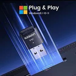 Adaptateur Dongle USB Bluetooth 5.4 Ugreen pour PC, récepteur audio, émetteur, Clavier