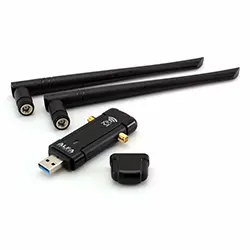 Adaptateur Sans fil Wi-Fi AC1200 Double Bande Longue Portée USB ALFA AWUS036ACM avec double antenne externe Haute sensibilité