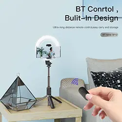 Trepied Baton Perche à Selfie 80cm YESIDO SF12 avec Anneau Lumineux LED en alliage d'aluminium
