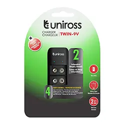 UNIROSS chargeur de pile 9V Double By USB UCU007