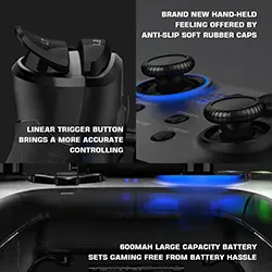Manette GameSir T4 Pro Bluetooth 2.4GHz Multi-plateforme pour PC ANDROID IOS SWITCH