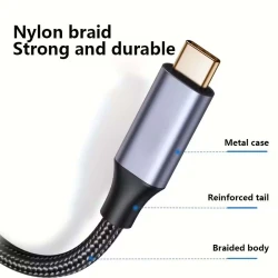 Câble extension USB-C Type-C Thunderbolt 3 10Gbps USB 3.1 100W 5A 4K UHD