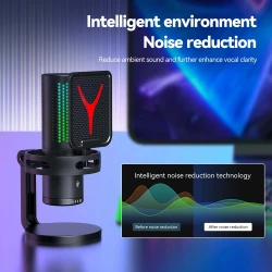 Yanmai GM7 Microphone Gaming USB RGB pour pour PC/Mac/PS4/PS5