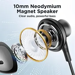 Écouteurs Intra-auriculaires Filaires Type-c USB-C Joyroom JR-EC07 en Métal