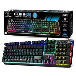 Clavier Mécanique Gaming Spirit Of Gamer XPERT-K400 CLA-XK400 Rétro Eclairage RGB Switch Bleu AZERTY