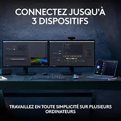 Logitech MX Keys S Clavier sans Fil Bluetooth Rechargeable USB-C Rétroéclairé AZERTY Français