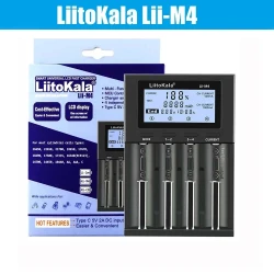 LiitoKala Lii-M4 Chargeur de pile universel intelligent Li-ion NiMH 18650 21700 26650 AA AAA
