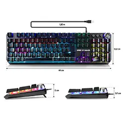 Clavier Mécanique Gaming Spirit Of Gamer XPERT-K400 CLA-XK400 Rétro Eclairage RGB Switch Bleu AZERTY