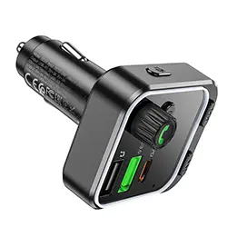 Emetteur FM Bluetooth + chargeur AUTO PD type-c et USB QC3.0 20W Borofone BC53