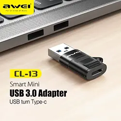 Adaptateur Convertisseur OTG USB 3.0 vers USB Type-c AWEI CL-13
