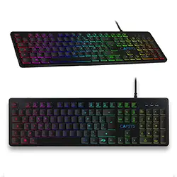 Clavier Multimedia USB 2.0 silencieux CAPSYS KB174 rétro-éclairé RGB