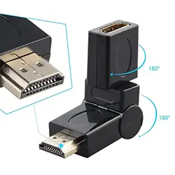 Adaptateur HDMI Mâle à Femelle Rotatif pivotant 90 180 Degrés 1.4 FULL HD