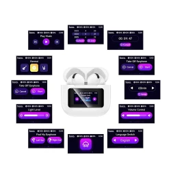 HOCO EW73 Écouteurs sans fil Earbuds Bluetooth 5.4 avec ecran tactile LCD