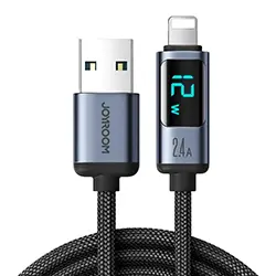 Cable de charge USB-A vers lightning iphone Joyroom S-AL012A16 2.4A LED Display 1.2m