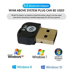 Dongle Adaptateur clé USB Bluetooth 5.0 pour PC Laptop Casque MASTERiT