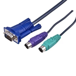 Câble KVM VGA + PS/2 Mâle vers Mâle - 1.5m