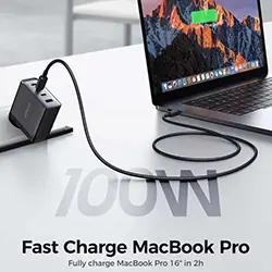Chargeur GaN Ultra Joyroom JR-TCG04EU 100W 3x USB-C USB-A + cable USB-C vers USB-C 1.2m